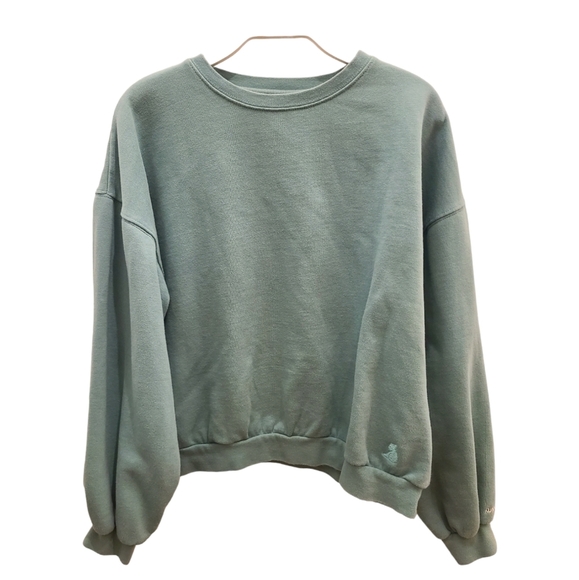Kuwalla Cotton Crew Sweater - Sage Green - Size M - Picture 1 of 10
